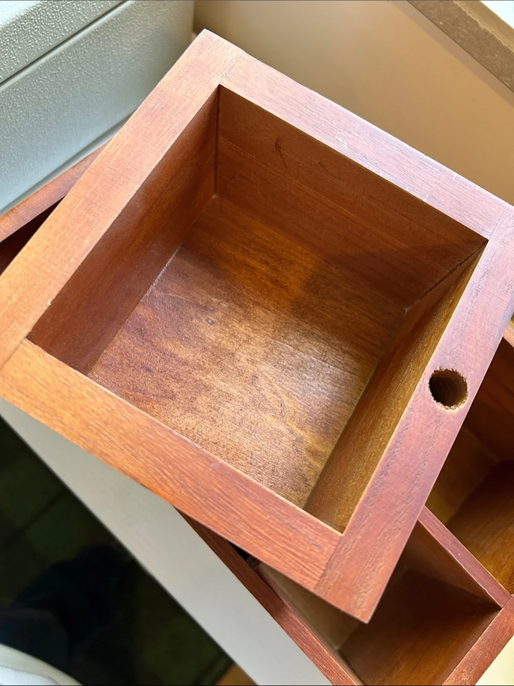 Wooden 'Grab a Plate' Party Serving Caddy - Brown